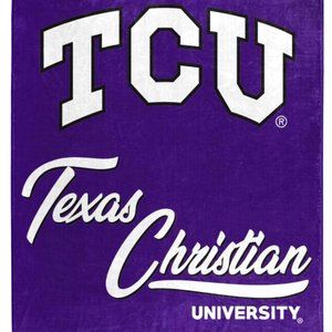 * NWT* TCU Horned Frogs The Northwest Company 50x60 Raschel Blanket